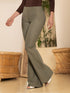Pantalón de Vestir Moldeador Flare Verde Oliva para Mujer | Ref. X60911