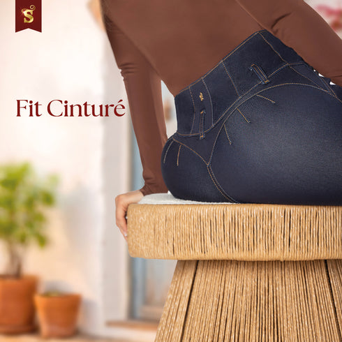 Skinny Jeans Cinturé Moldeador Colombiano Pretina Ancha para Mujer – Ref. J60500