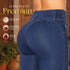 Jeans Moldeador Semi Recto Colombiano Tiro Alto para Mujer – Ref. J60538