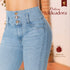 Jeans Moldeador Recto Colombiano Tiro Alto para Mujer – Ref. J60528
