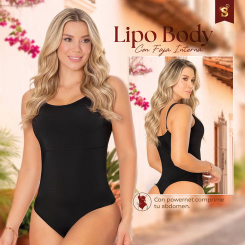 Lipo Body con Faja Interna Powernet Colombiano para Mujer – Ref. X60960N