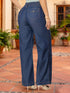 Jeans Wide Leg Colombiano en Chambray para Mujer – Ref. J60603