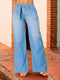 Jeans Wide Leg Colombiano en Chambray para Mujer – Ref. J60573