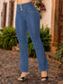 Jeans Moldeador Semi Recto Colombiano Tiro Alto para Mujer – Ref. J60580
