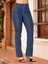 Jeans Moldeador Semi Recto Colombiano Tiro Medio Alto para Mujer – Ref. J60503