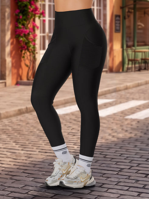 Leggings Skinny Deportivo con Bolsillos Colombiano para Mujer – Ref. L61228N