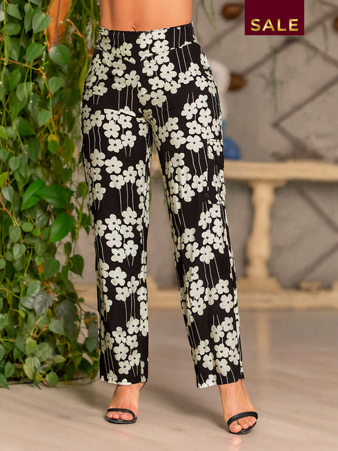 Pantalón Estampado Recto para Mujer | Ref. P69008