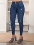 Skinny Jeans Moldeador Colombiano Tiro Medio Alto para Mujer – Ref. J60278