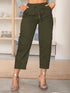 Pantalón Cargo Tobillero Verde Militar para Mujer – Ref. P69003