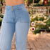 Jean Recto Pretina Trenzada Azul Hielo Colombiano para Mujer – Ref. J60547