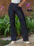 Jean Recto Azul Oscuro con Control de Abdomen para Mujer – Ref. J69231