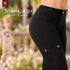 Jeans Cargo Doble Bolsillo Negro Colombiano para Mujer – Ref. J60415
