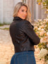 Jacket Crop Efecto Cuero Colombiana para Mujer – Ref. X60907