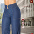 Jean Wide Leg de Chambray Azul Índigo Colombiano para Mujer – Ref. J60388
