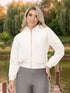 Chaqueta Bomber Rompevientos Blanca para Mujer – Ref. X60918