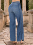 Jeans Wide Leg Colombiano en Chambray Azul Medio para Mujer – Ref. J60600