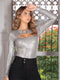 Body Plata Metalizado con Argolla para Mujer – Ref. B3678G