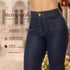 Jeans Colombiano Recto Tiro Alto Azul Oscuro para Mujer – Ref. J60550