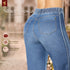 Jeans Wide Leg Colombiano en Chambray Azul Medio para Mujer – Ref. J60600