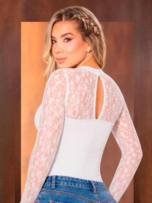 Body Control Escote Corazón Blanco para Mujer – Ref. B9306B