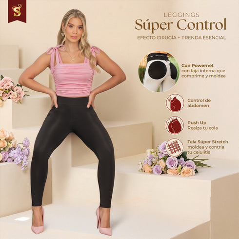 Leggings Súper Control Bota Acampanada Negro para Mujer – Ref. L61217N