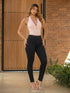 Jean Skinny Cinturé Negro Efecto Cintura para Mujer – Ref. J60621