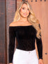 Body de Encaje Off Shoulder Negro para Mujer – Ref. B3692N