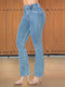 Jean Bota Semirrecta Push Up Azul Claro para Mujer – Ref. J69219