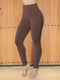 Leggings Control Medio Café con Faja Interna para Mujer – Ref. L69015