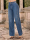 Jeans Wide Leg Colombiano en Chambray Azul Medio para Mujer – Ref. J60600