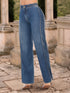 Jeans Wide Leg Colombiano en Chambray Azul Medio para Mujer – Ref. J60600