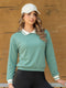 Suéter Polo Verde para Mujer – Ref. X61013