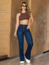 Jean Recto Casual Chic Azul Oscuro con Franja Lateral para Mujer – Ref. J60436