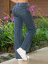 Jean Recto Azul Medio con Control de Abdomen para Mujer – Ref. J69230