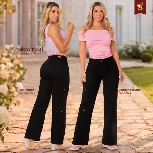 Leggings Moldeador Levantacola Negro para Mujer – Ref. L61215N