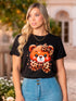 Camiseta Oversize Estampado Osito Negra para Mujer – Ref. X60995