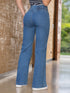 Jean Recto Lipo Pretina Elástica Azul Medio para Mujer – Ref. J60565