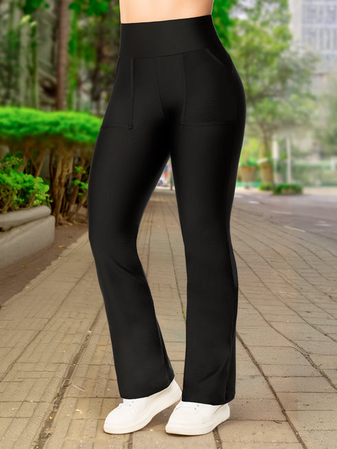 Legging Deportivo Bota Flare Negro para Mujer – Ref. D61168N