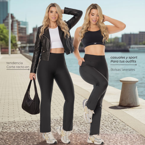Leggings Deportivo Bota Flare Negro para Mujer – Ref. D61172