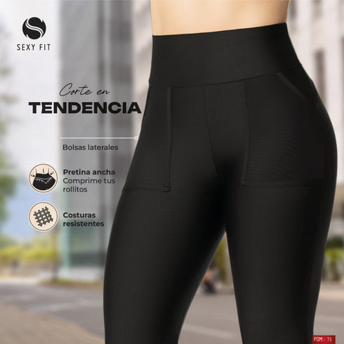 Legging Deportivo Bota Flare Negro para Mujer – Ref. D61168N