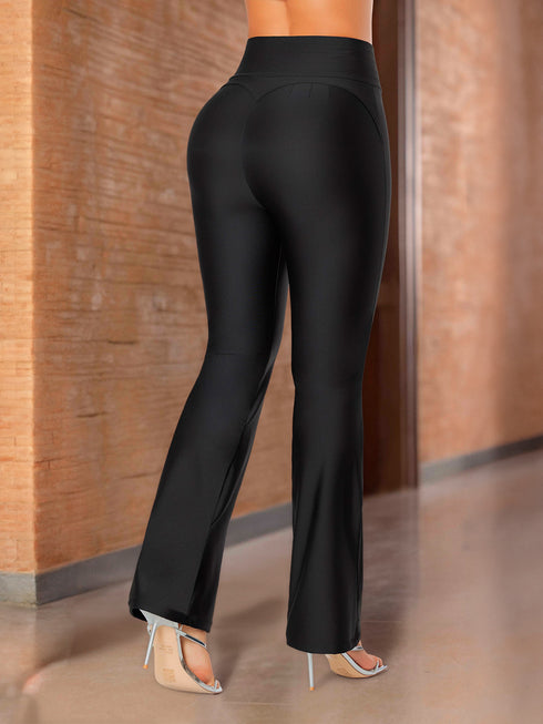Leggings Súper Control Push Up Bota Campana Negro para Mujer – Ref. L61243N