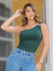 Body Asimétrico Verde para Mujer – Ref. B2601D
