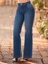 Jeans Colombiano Recto Cinturón Trenzado Azul Medio para Mujer – Ref. J69200