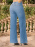 Jeans Wide Leg Colombiano en Chambray Azul Claro para Mujer – Ref. J60601