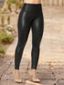 Leggings Moldeador Efecto Cuero Negro para Mujer – Ref. L61159N