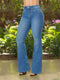 Jean Bota Campana Push Up Azul Claro con Control de Abdomen para Mujer – Ref. J60514