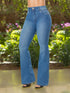 Jean Bota Campana Push Up Azul Claro con Control de Abdomen para Mujer – Ref. J60514