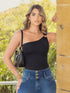 Body Asimétrico Negro para Mujer – Ref. B2612N