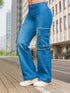 Jean Cargo Deshilachado Azul Medio Colombiano para Mujer – Ref. J60404