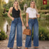 Jean Wide Leg Champagne Azul Medio Colombiano para Mujer – Ref. J60575
